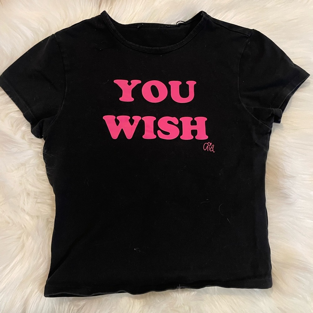 IamGia You Wish Crop top Hot pink and black